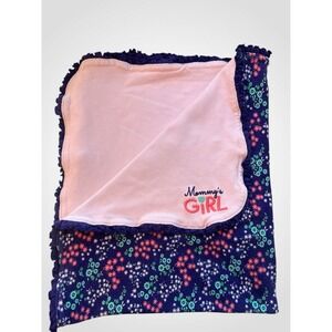 Just One You Carter's Mommy's Girl Purple Baby Blanket Floral Ruffle Trim Pink